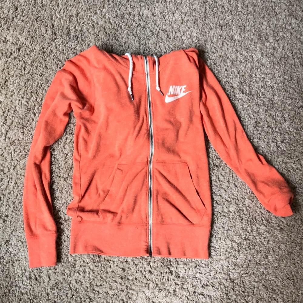 Nike orange zip up